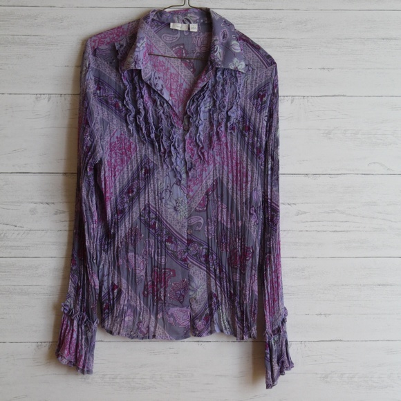 Y2k Purple Blouse - Picture 1 of 5